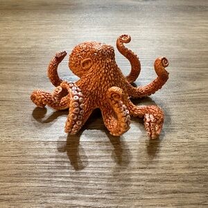 Schleich Octopus Figure Orange Wild Animal Sea Creature Figurine 3.5"